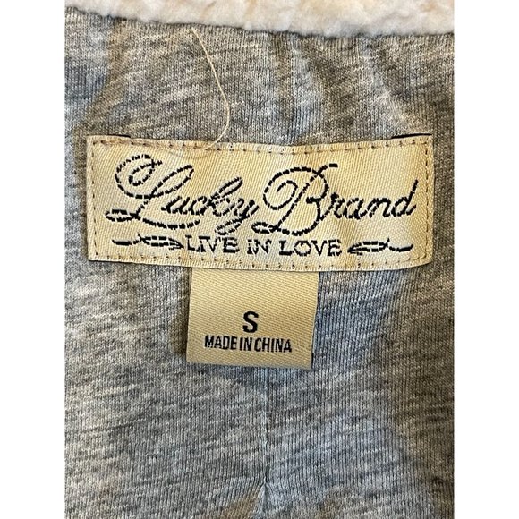 Lucky Brand Womens Plaid Sherpa Vest Jacket 7WD3108 Asymmetrical Zip Black SZ S - Picture 7 of 8